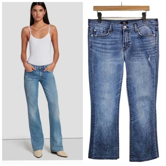 7 For All Mankind The Original Bootcut Jeans Size 31 Everyday Wear Casual Staple - Picture 1 of 16